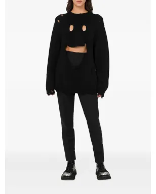 Moschino スマイリーフェイス ダメージ加工 セーター - サムネイル2