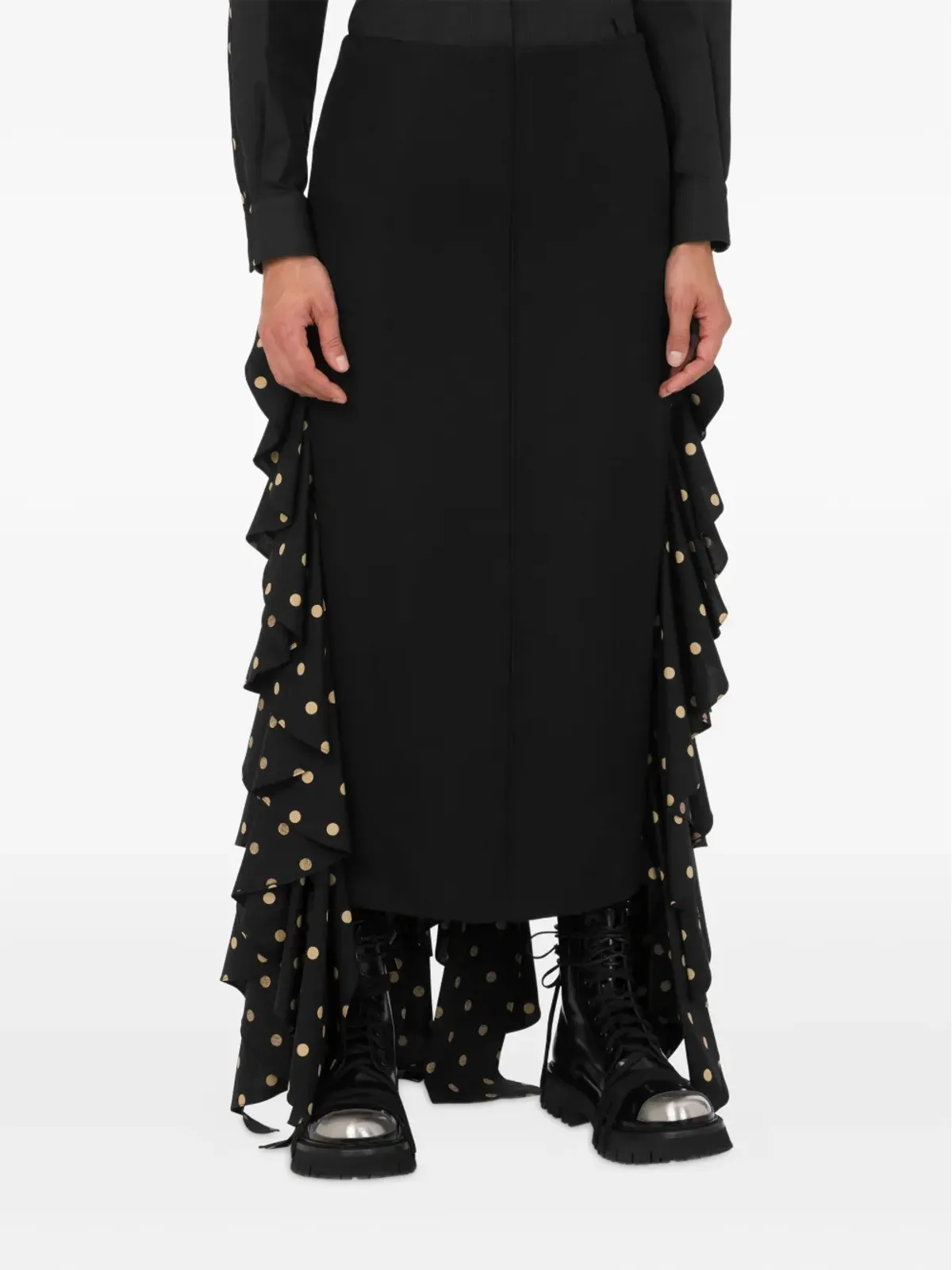 Moschino ドット柄フリルスカート - 画像3