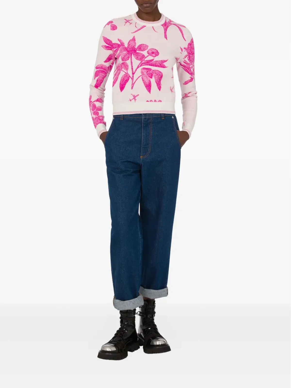 Moschino 花柄プリント ウールセーター - 画像2