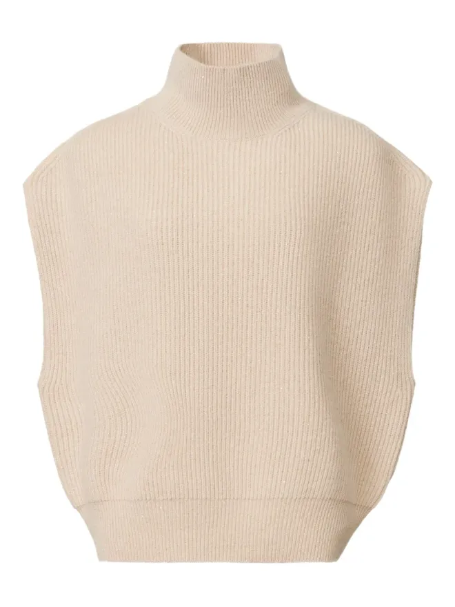 Fabiana Filippi Fabiana Filippi ハイネックリブニットベストの商品画像