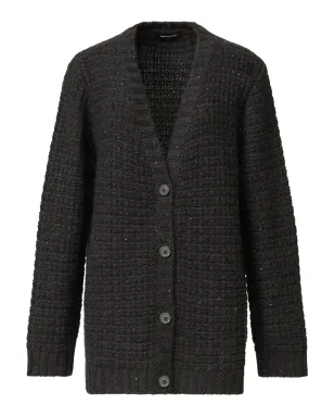 Fabiana Filippi スパンコール付きワッフルニットカーディガン - Grey - サムネイル1