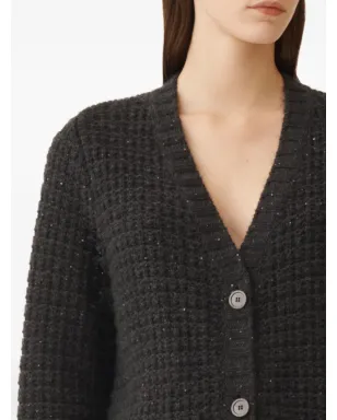 Fabiana Filippi スパンコール付きワッフルニットカーディガン - Grey - サムネイル5