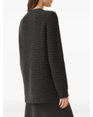 Fabiana Filippi スパンコール付きワッフルニットカーディガン - Grey - サムネイル4