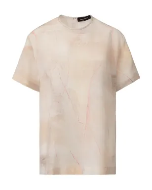 Fabiana Filippi マーブルプリント半袖Tシャツ - サムネイル1