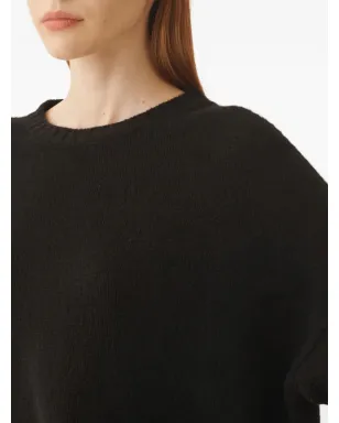 Fabiana Filippi boxy half-sleeve jumper - Black - サムネイル4