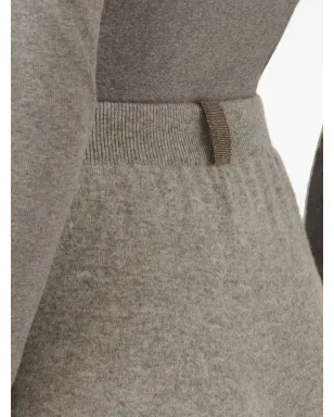Fabiana Filippi プラチナカシミヤ ワイドレッグパンツ - サムネイル5