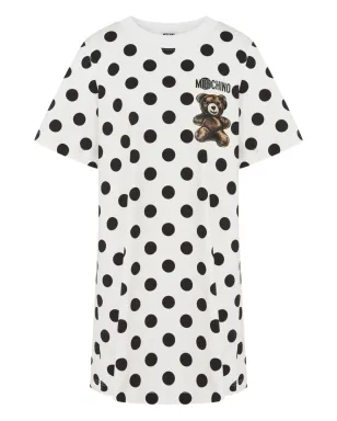 Moschino polka-dot teddy mini day dress - White - サムネイル1