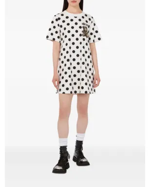 Moschino polka-dot teddy mini day dress - White - サムネイル2