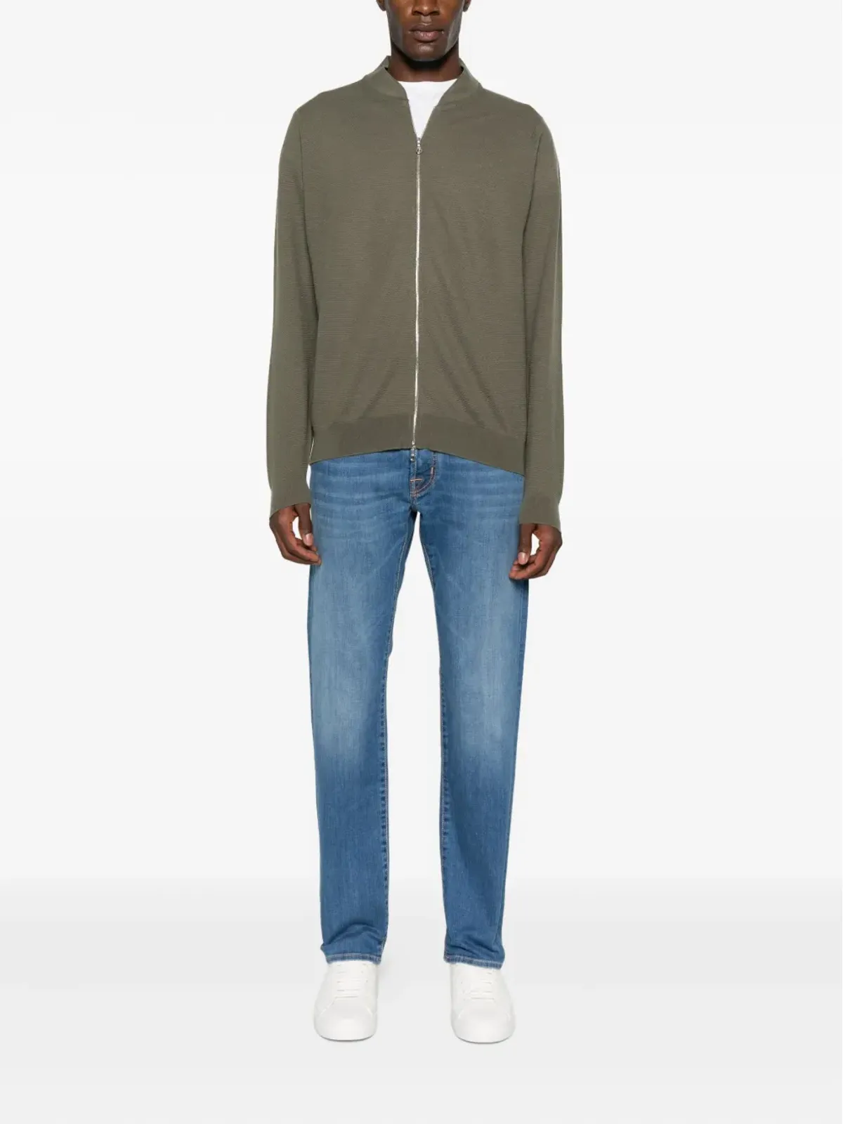 John Smedley ジップ付きカーディガン - Green - 画像2