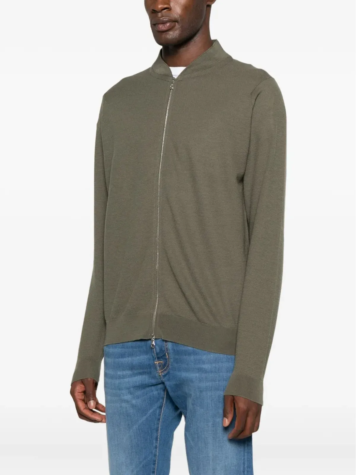 John Smedley ジップ付きカーディガン - Green - 画像3