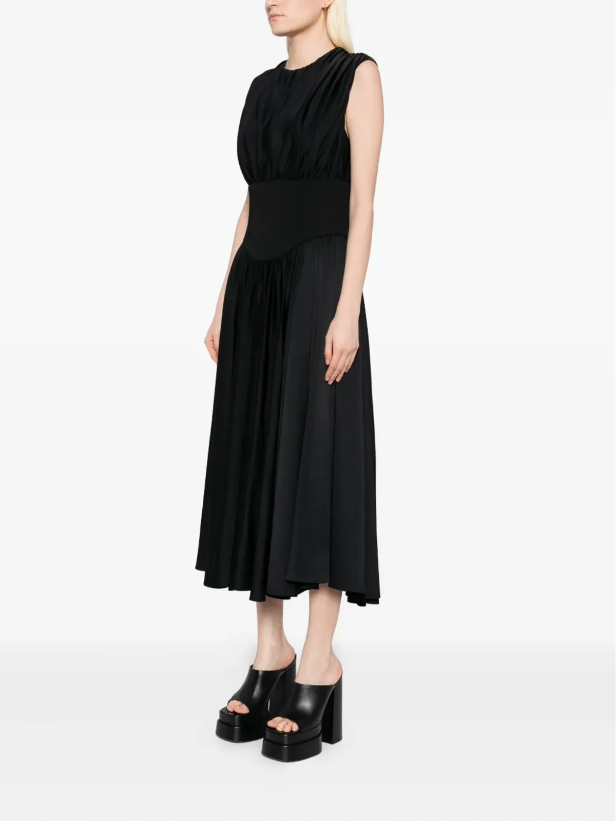 Amsale back-crepe corset dress - Black - 画像3