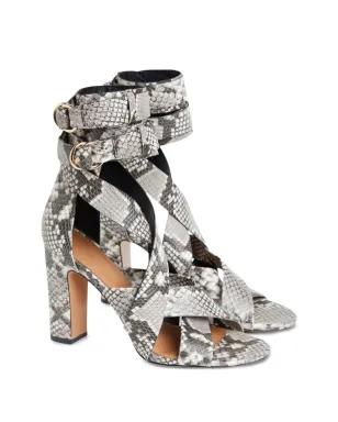 Cynthia Rowley セシー・スネークスキン ラップアラウンド ヒールサンダル - サムネイル2