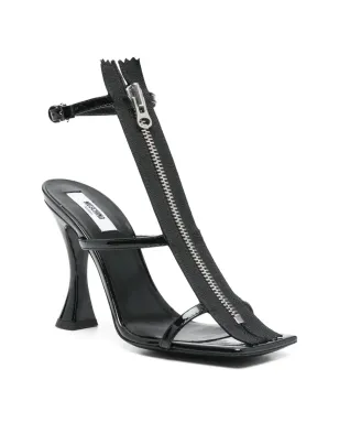 Moschino 100mmジップディテールサンダル - サムネイル2