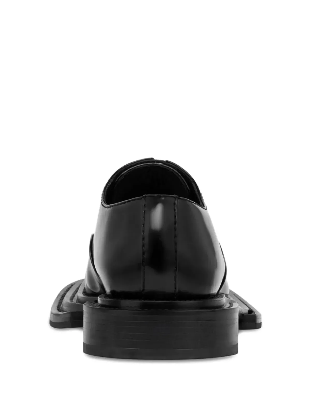 Moschino ブラック 本革 レースアップ ダービーシューズ - 画像3