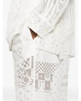 FENDI lace-panel trousers - White - サムネイル5