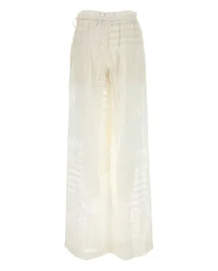 FENDI lace-panel trousers - White - サムネイル2