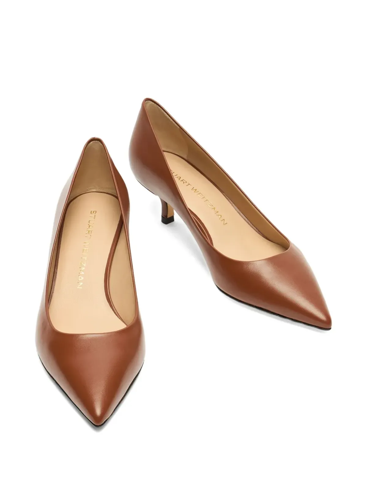 Stuart Weitzman Stuart Power レザー ポインテッドトゥ パンプス - 画像4