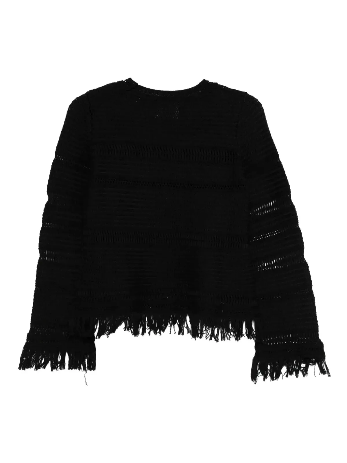ISABEL MARANT Azilis frayed-detail jumper - Black - 画像2