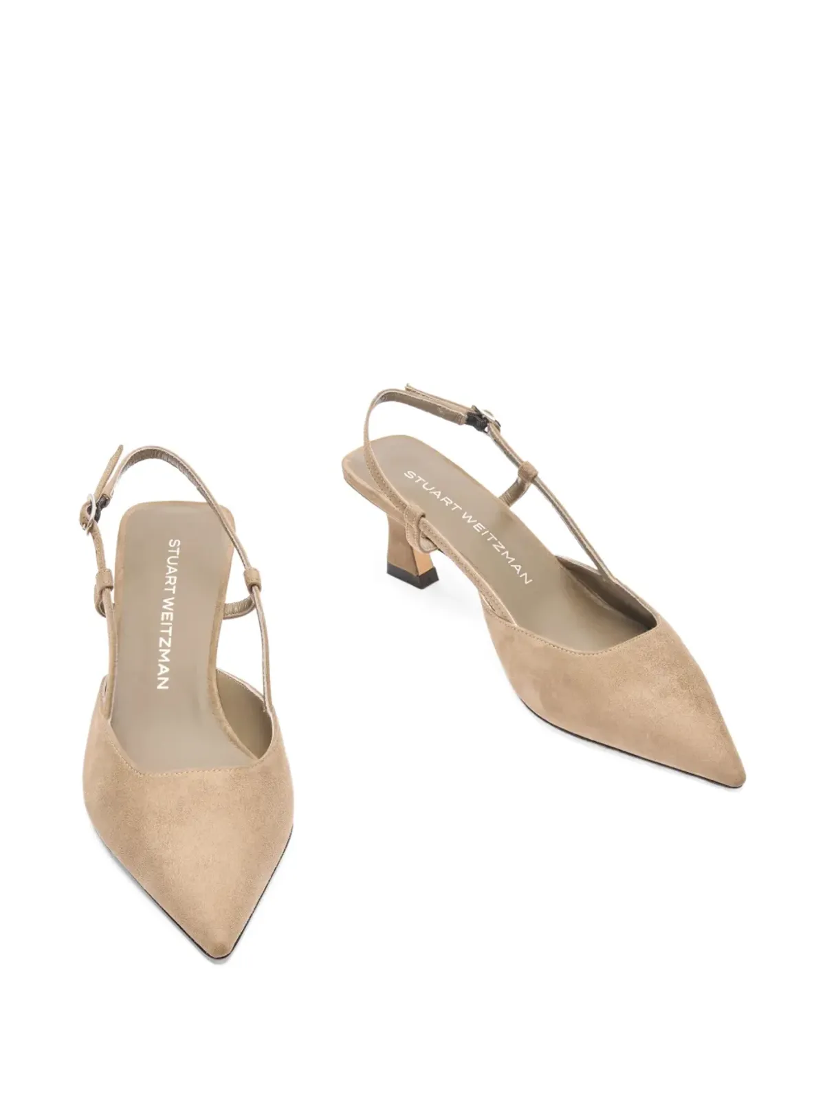 Stuart Weitzman 50mm ヴィニー スリングバック ポイントトゥ パンプス - 画像3