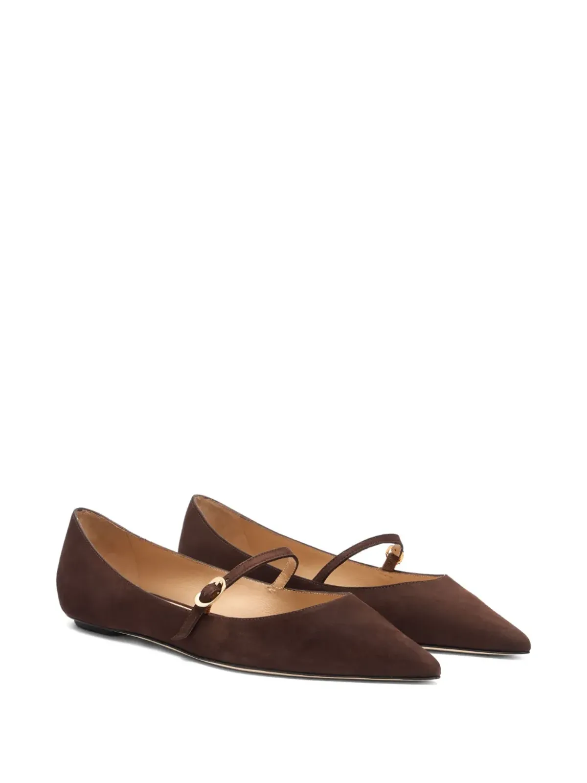 Stuart Weitzman Emilia ポインテッドトゥ バレエフラット - ブラウン - 画像2