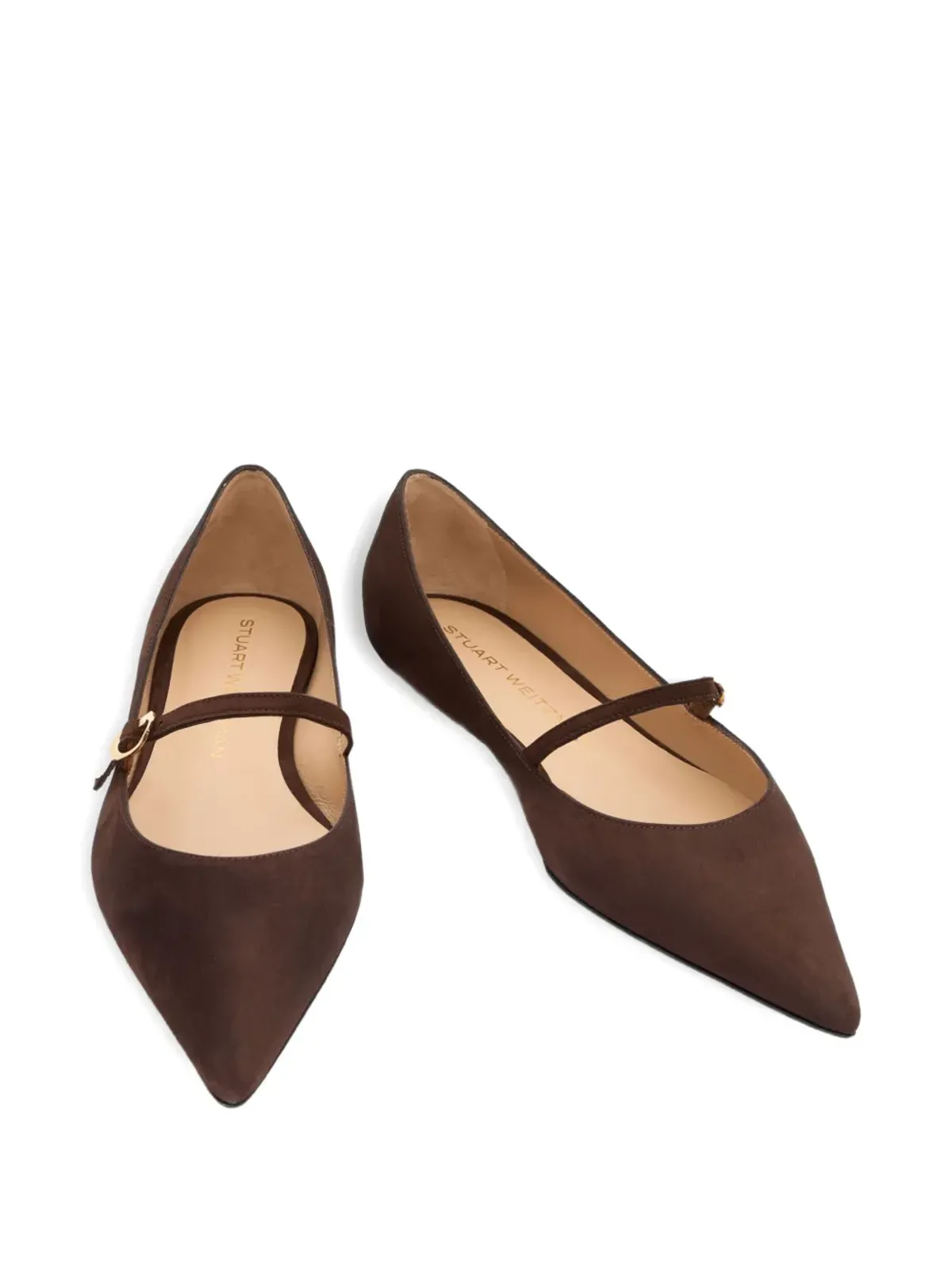 Stuart Weitzman Emilia ポインテッドトゥ バレエフラット - ブラウン - 画像4