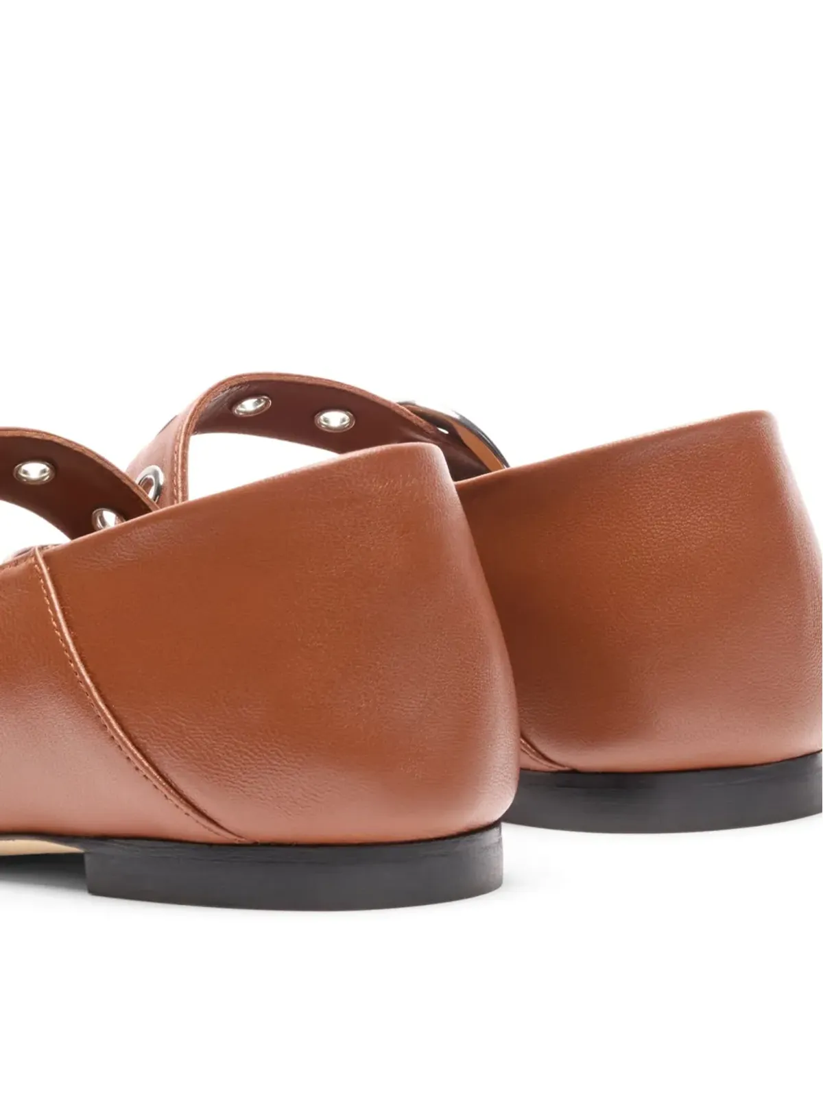 Stuart Weitzman Supermoto Mary Jane バックルディテール バレエフラット - Brown - 画像4
