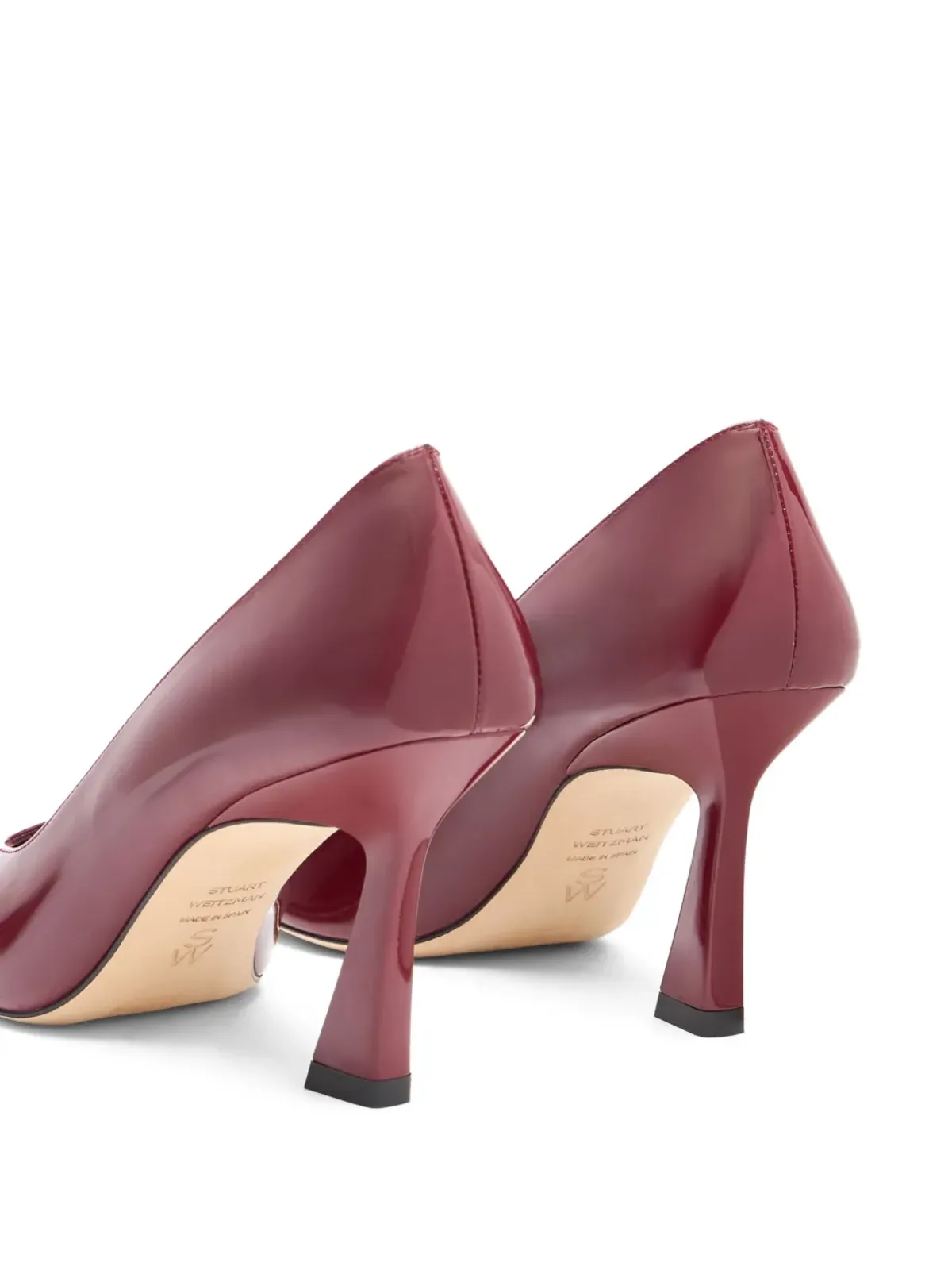 Stuart Weitzman 85mm Vinnie ポインテッドトゥ パテントレザー パンプス - レッド - 画像5