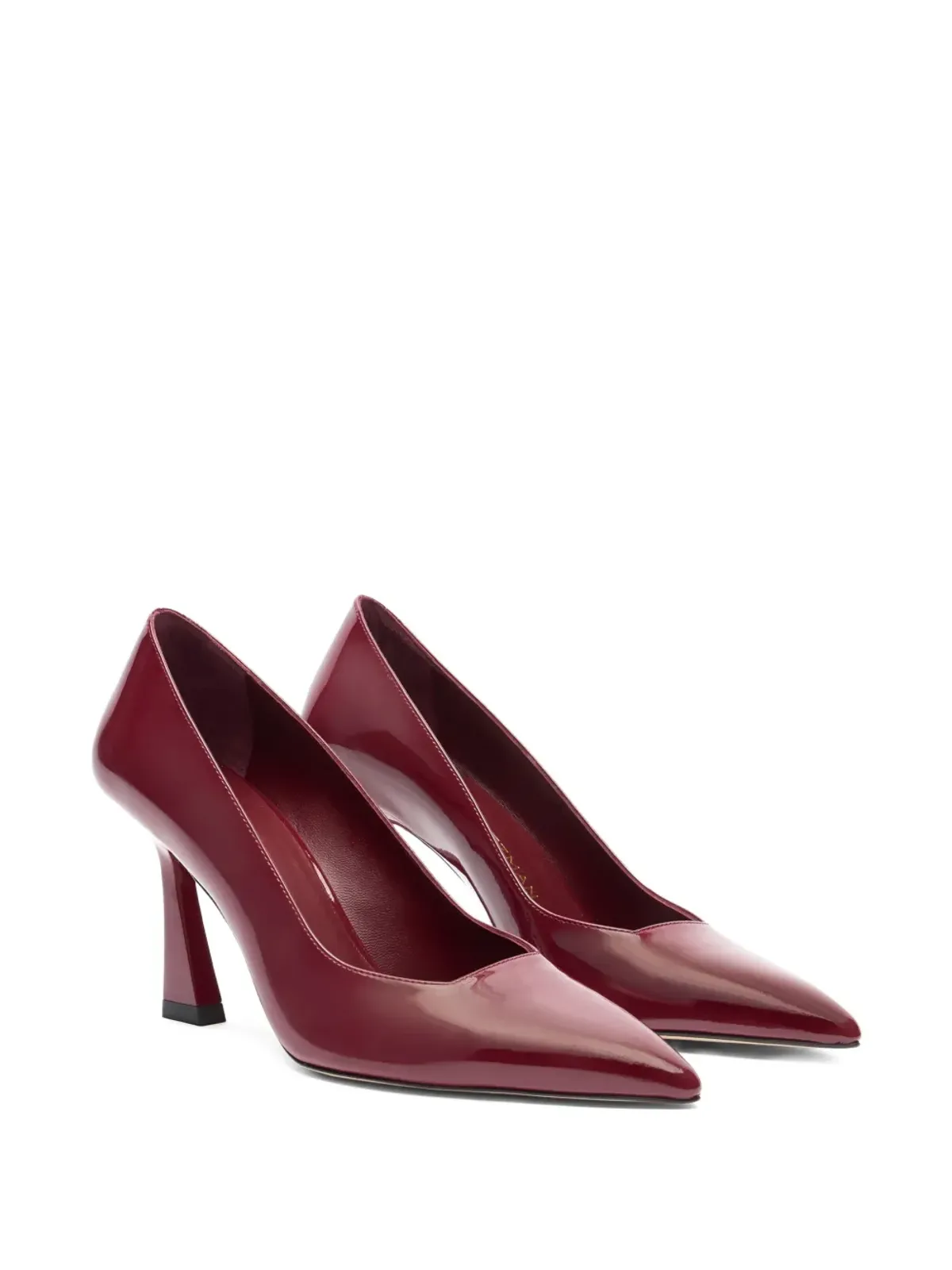 Stuart Weitzman 85mm Vinnie ポインテッドトゥ パテントレザー パンプス - レッド - 画像2