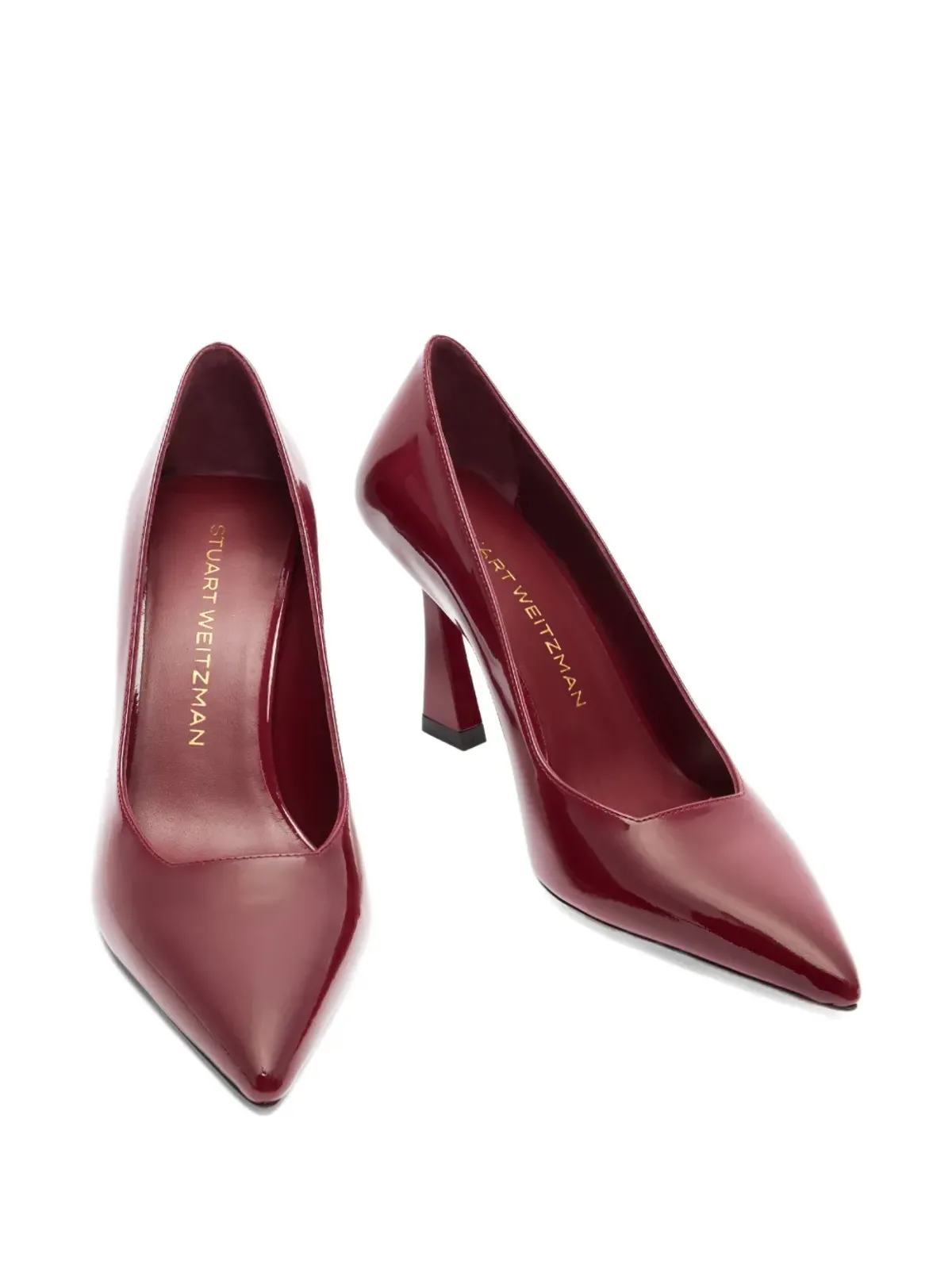 Stuart Weitzman 85mm Vinnie ポインテッドトゥ パテントレザー パンプス - レッド - 画像3
