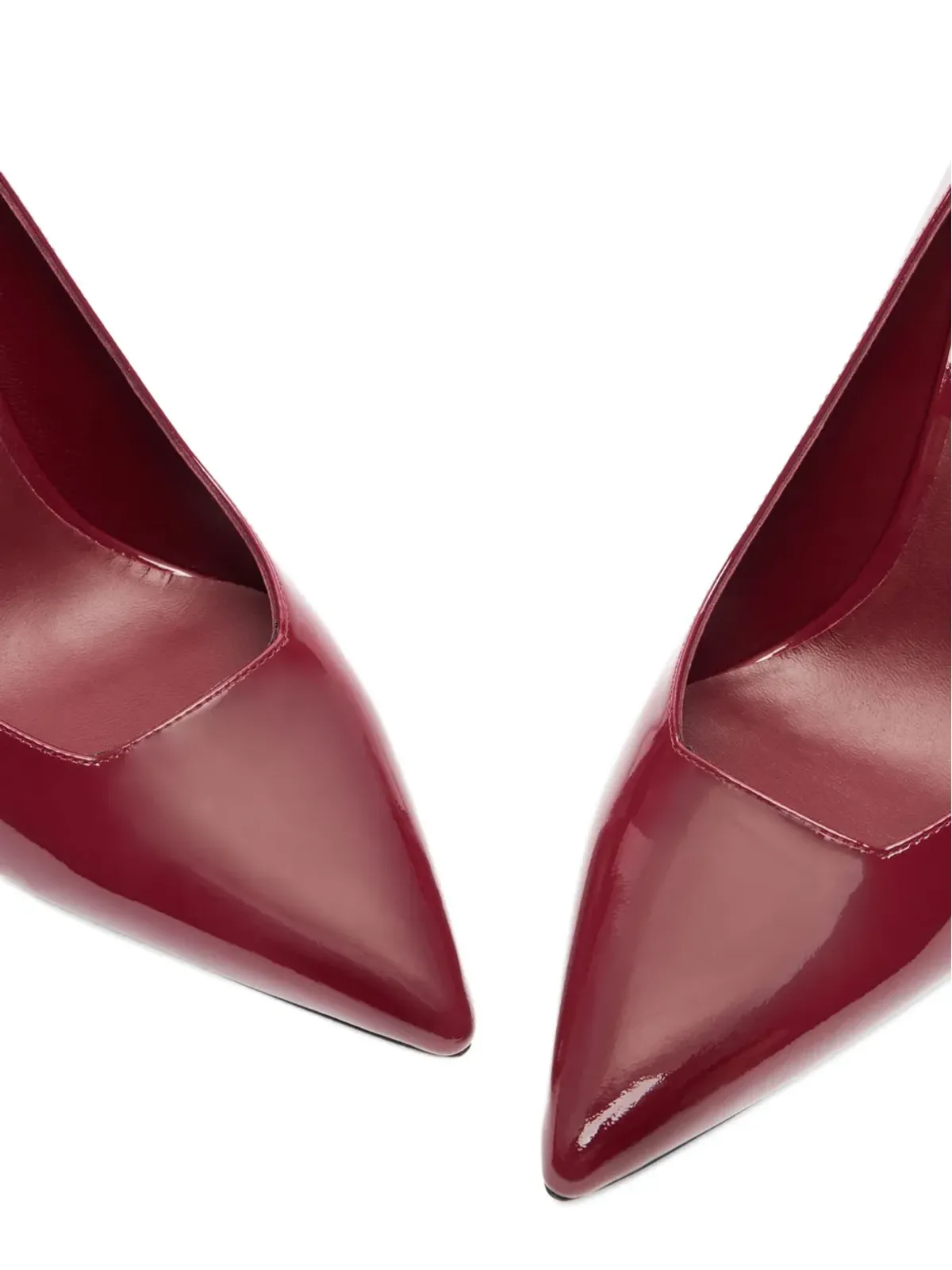 Stuart Weitzman 85mm Vinnie ポインテッドトゥ パテントレザー パンプス - レッド - 画像4