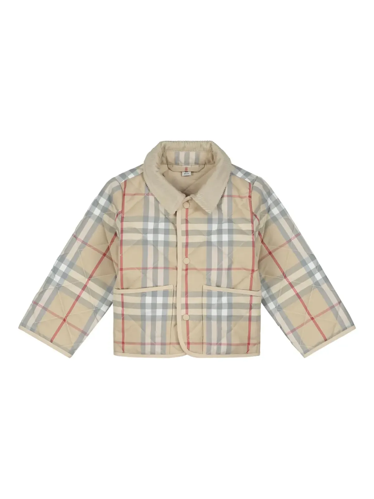 Burberry Kids チェック柄キルティングジャケット - 画像1