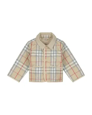 Burberry Kids チェック柄キルティングジャケット - サムネイル1