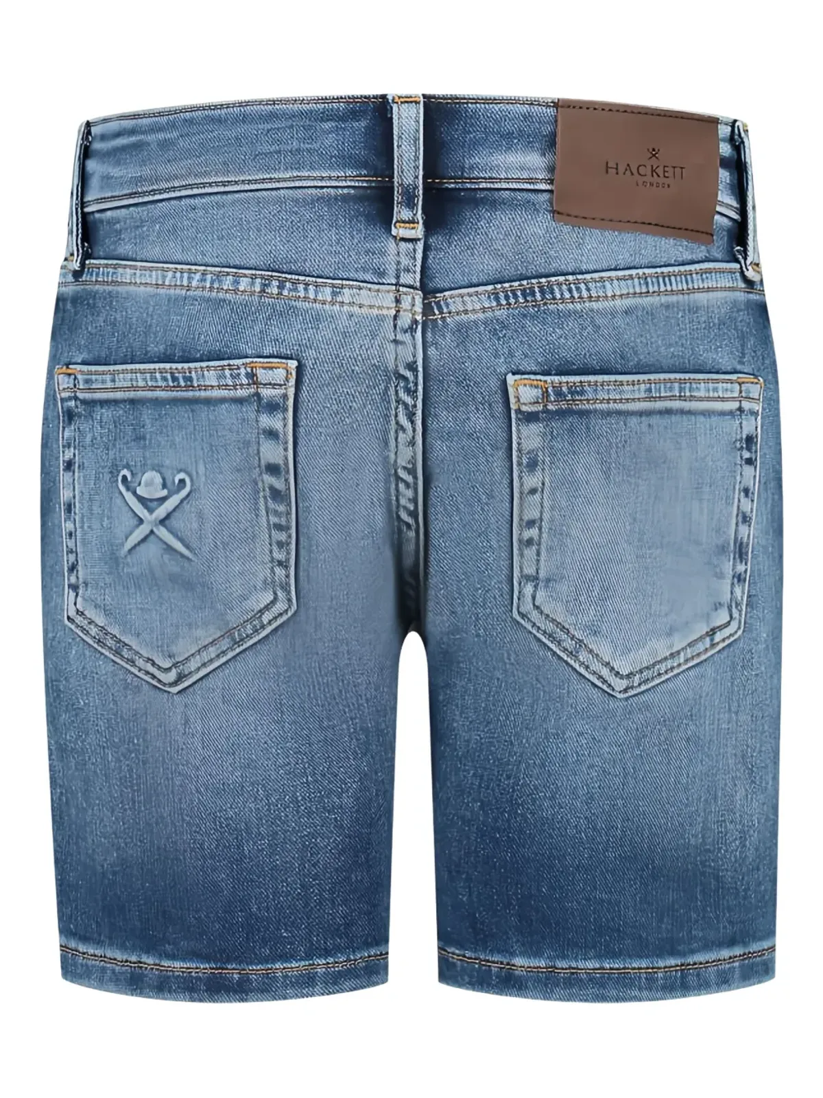 Hackett Kids ロゴパッチ デニムショーツ - 画像2