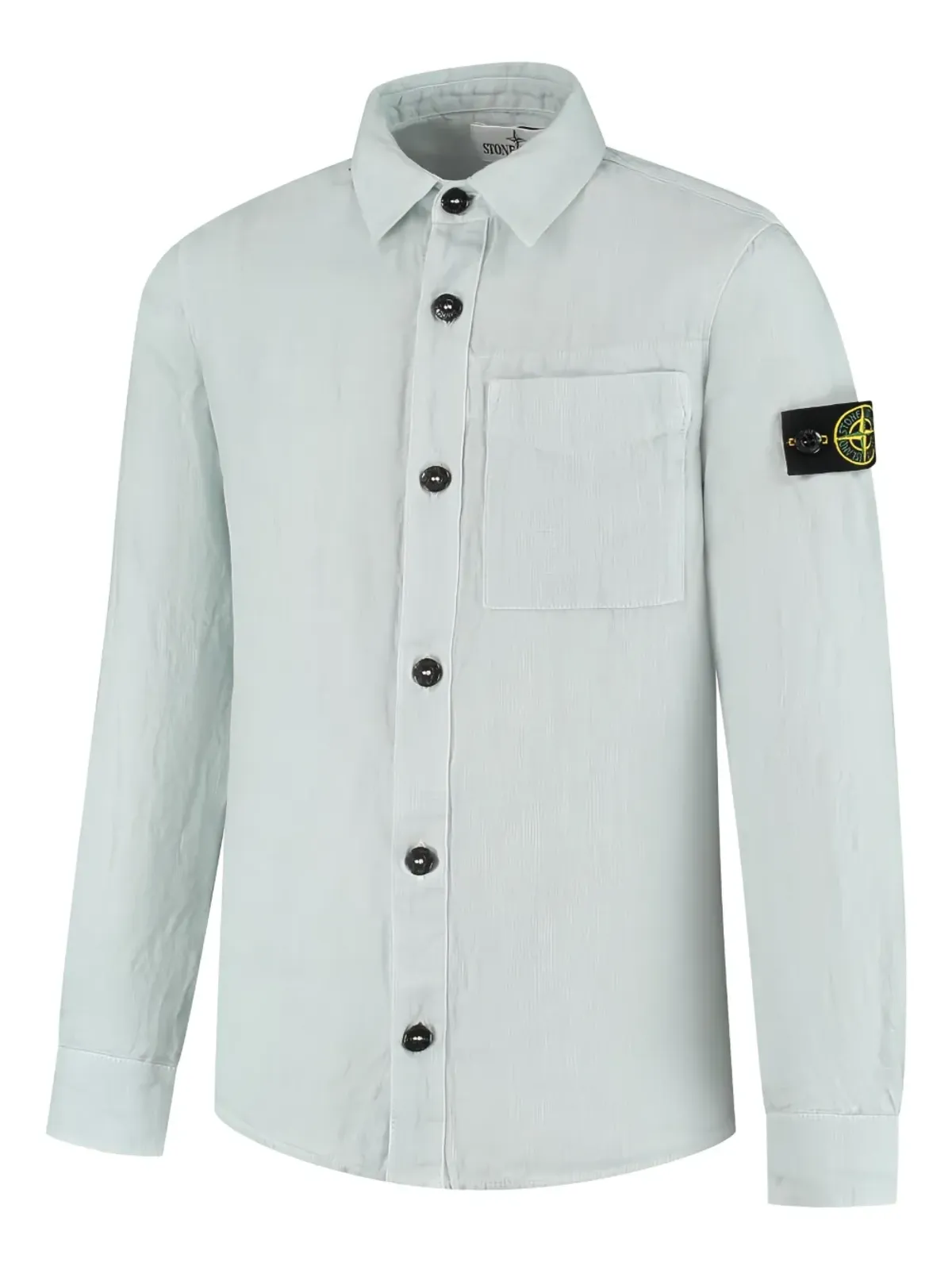 Stone Island Junior コンパスバッジ付きボタンダウンシャツ - ブルー - 画像2