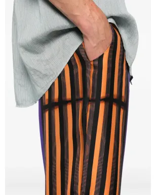 Pierre-Louis Mascia ストライプチェック柄シルクパンツ - サムネイル5