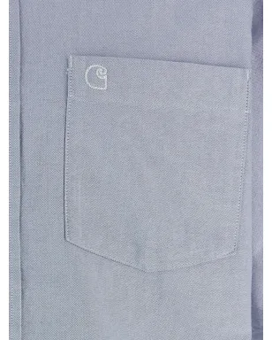 Carhartt WIP ロゴ刺繍オックスフォードシャツ - ブルー - サムネイル4