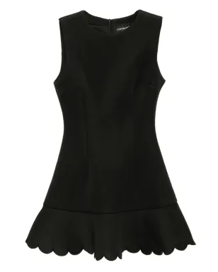 Cynthia Rowley スカラップフラウンスドレス ブラック - サムネイル1