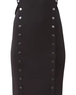 Fleur Du Mal Undo Me button-embellished midi dress - Black - サムネイル2