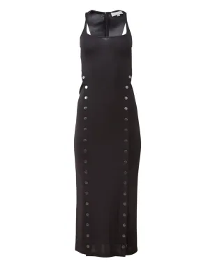 Fleur Du Mal Undo Me button-embellished midi dress - Black - サムネイル3