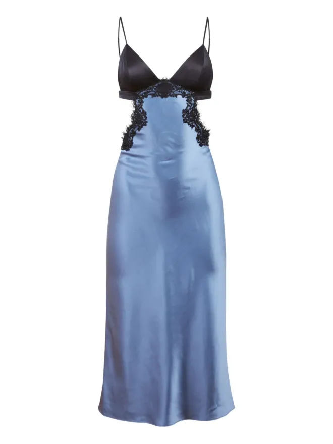 fleur du mal Fleur Du Mal レース挿入スリップドレスの商品画像