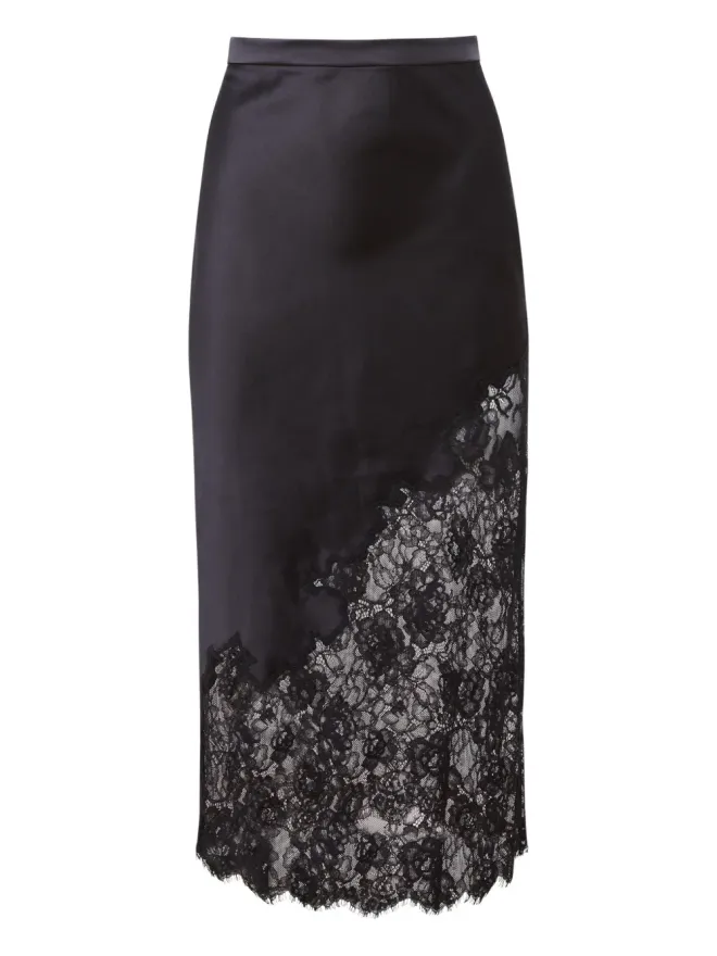 fleur du mal Fleur Du Mal レースインサート入りサテンスカートの商品画像