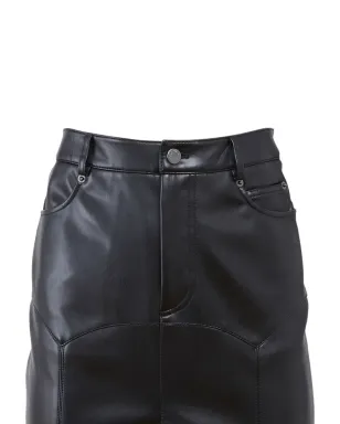 Fleur Du Mal Harley スプリットフロント フェイクレザースカート - サムネイル2
