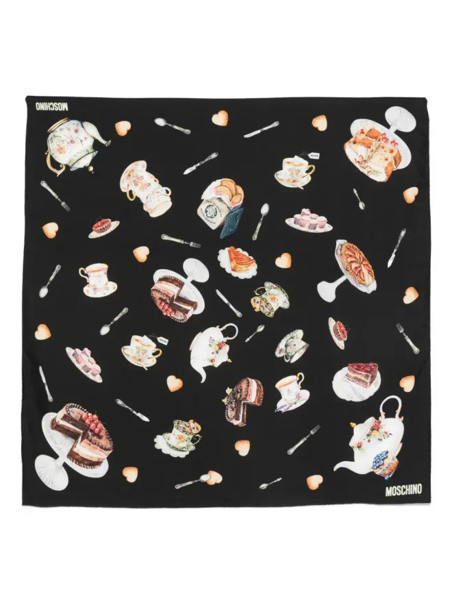 Moschino Moschino Tea Timeプリント シルクスカーフの商品画像