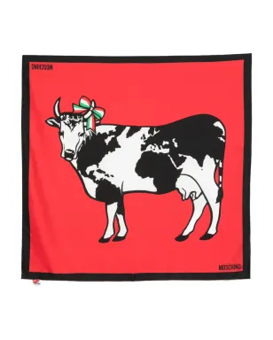 Moschino 牛柄スカーフ - レッド - サムネイル1