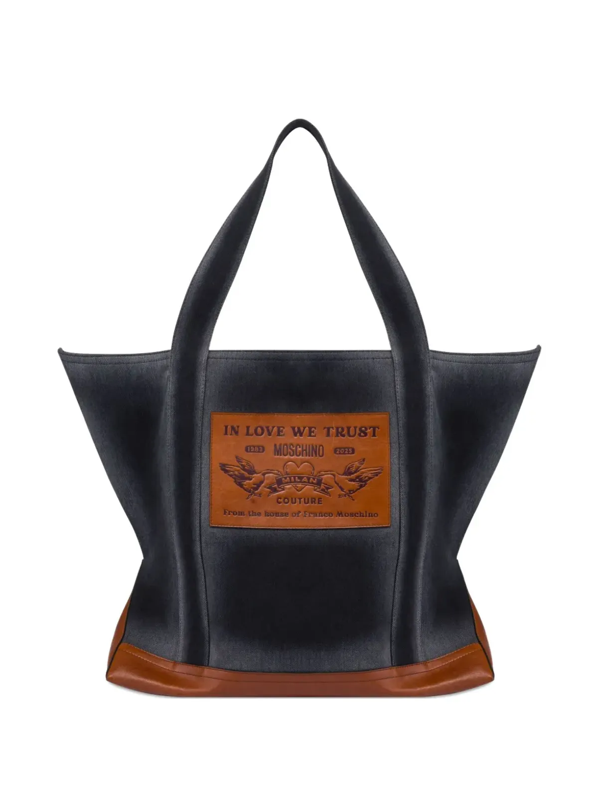 Moschino ロゴパッチ トートバッグ - Black - 画像1