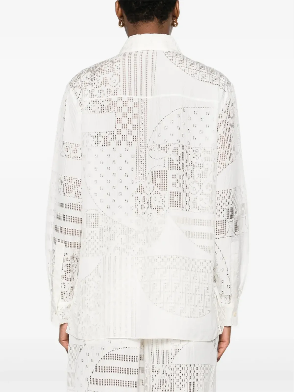 FENDI レースパネルシャツ - 画像4