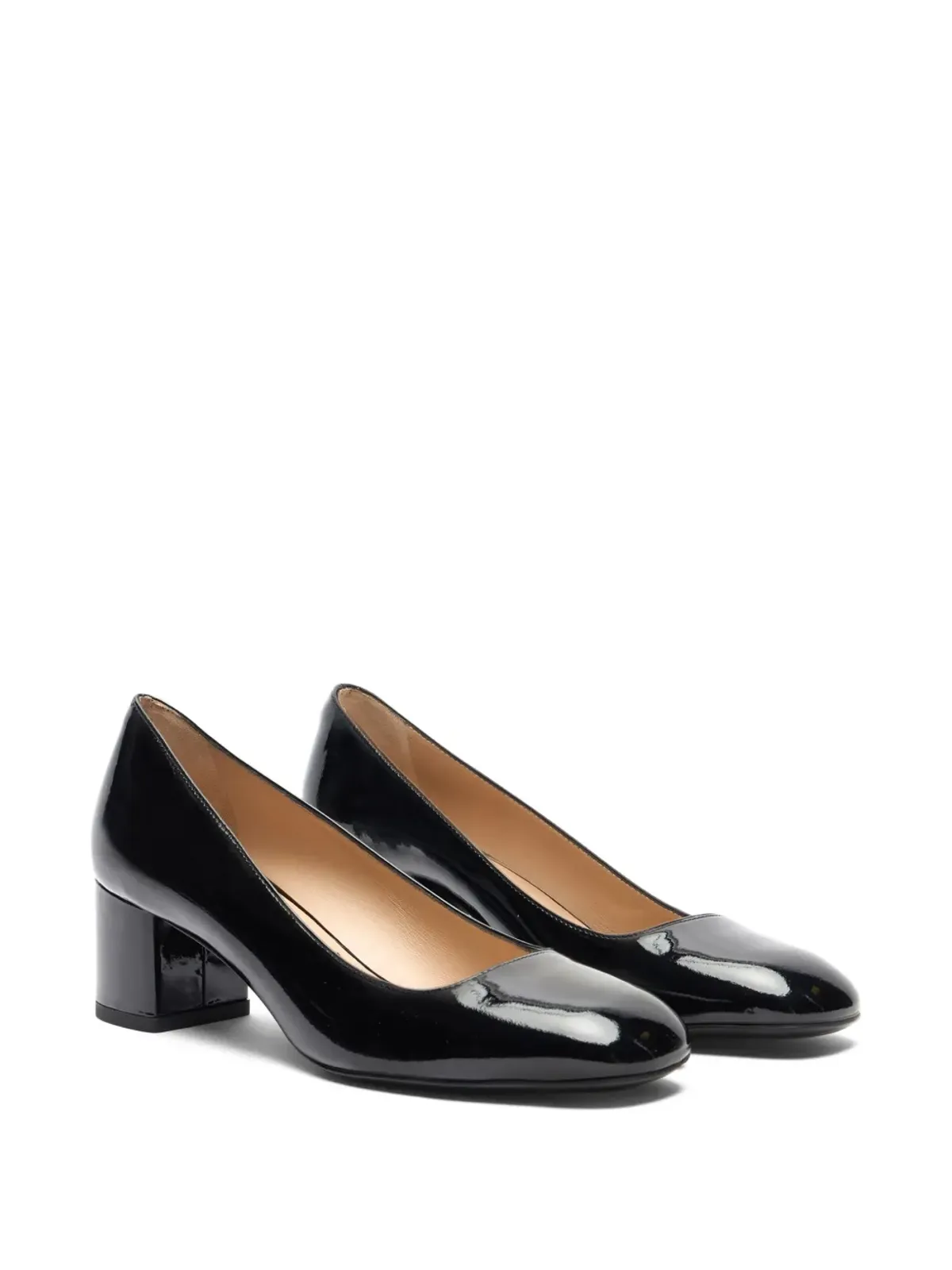 Stuart Weitzman 50mm Maeve patent leather block-heel pumps - Black - 画像2