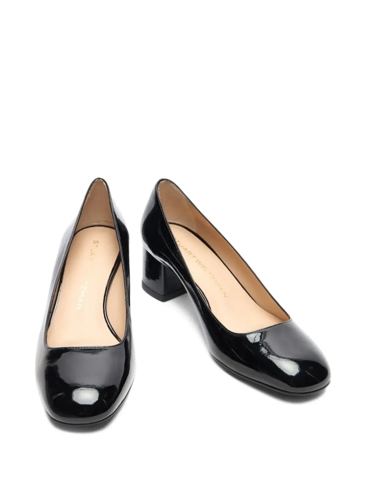 Stuart Weitzman 50mm Maeve patent leather block-heel pumps - Black - 画像3