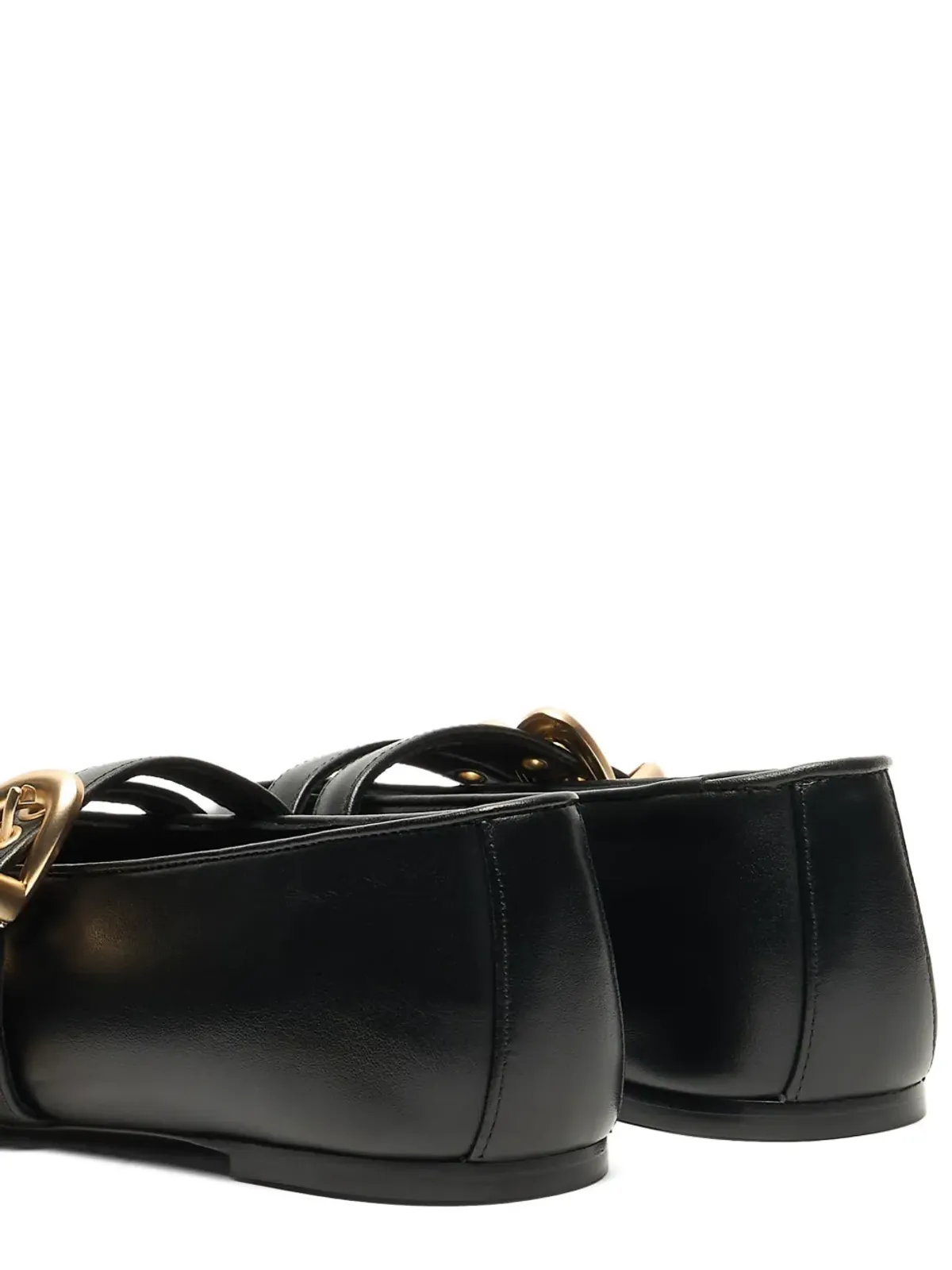Stuart Weitzman Maeve バックルストラップ・スリングバック・バレリーナ ブラック - 画像4