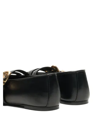Stuart Weitzman Maeve バックルストラップ・スリングバック・バレリーナ ブラック - サムネイル4